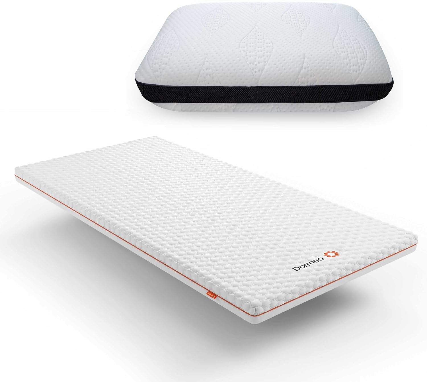 The Premium Mattress Topper by Dormeo Twin and Queen Dark Pillow Bundle