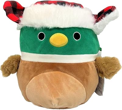 Squishmallows 7.5 Avery The Duck - Officially Licensed Kellytoy Plush - Collectible Soft & Squishy Winter Squad Stuffed Animal Toy - Add to Your Squad - Gift for Kids, Girls & Boys 7.5, Brown