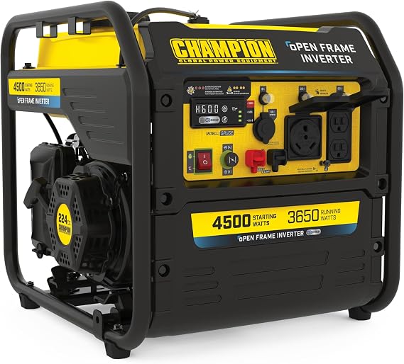 Champion Power Equipment 4500-Watt RV Ready Portable Open Frame Inverter Generator with Quiet Technology and