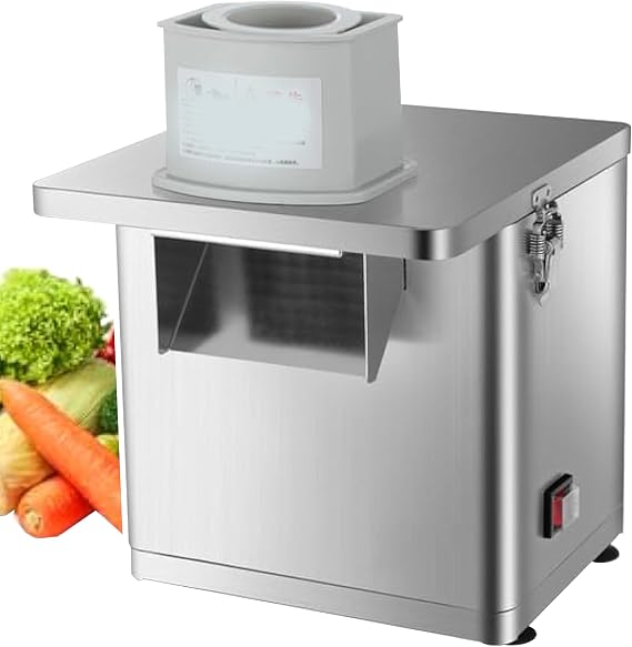 Electric Vegetable Dicer, Commercial Vegetable Chopper Dicer Shredder, Potato Cutter Food Processor Fruit Cutting Machine with 10* Grid Blade Cleaning Brush/Dicer Slicer Commercial