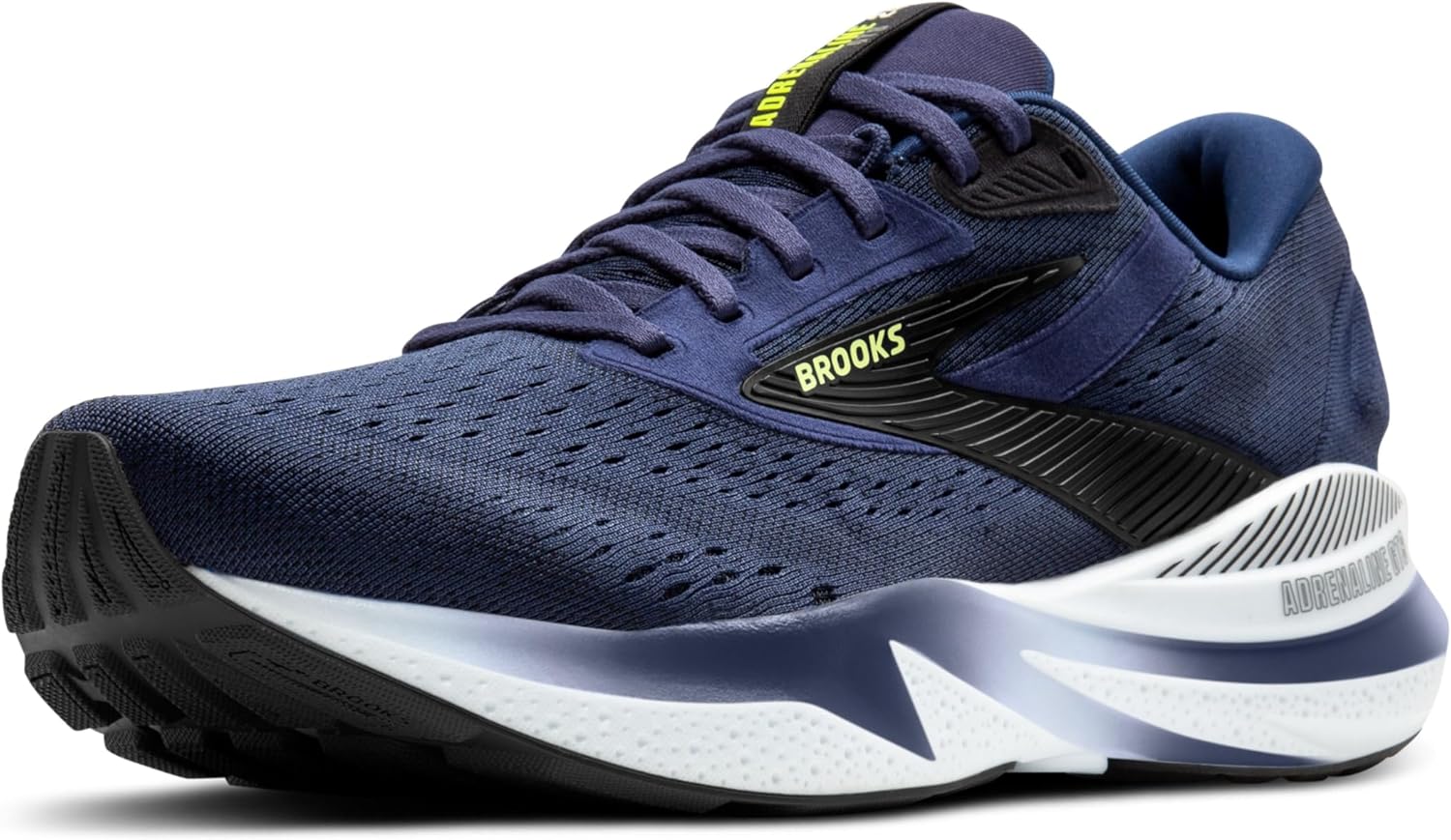 Brooks Men's Adrenaline GTS 24 Support Running Shoe, Peacoat/Black/Sharp Green, 8.5 Medium