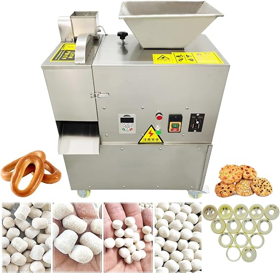 Electric Dough Divider Cutter Machine Stainless Steel Multifunctional Quantitative Partition Machine for Bread Bagel Cookie Noodle 5g-500g 110V