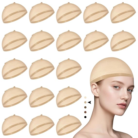 20 pcs wig cap skin-color,stocking caps for wigs wig caps for women non slip,Stretchy Nylon Wig Caps hair caps stocking cap,weave cap,hair cap