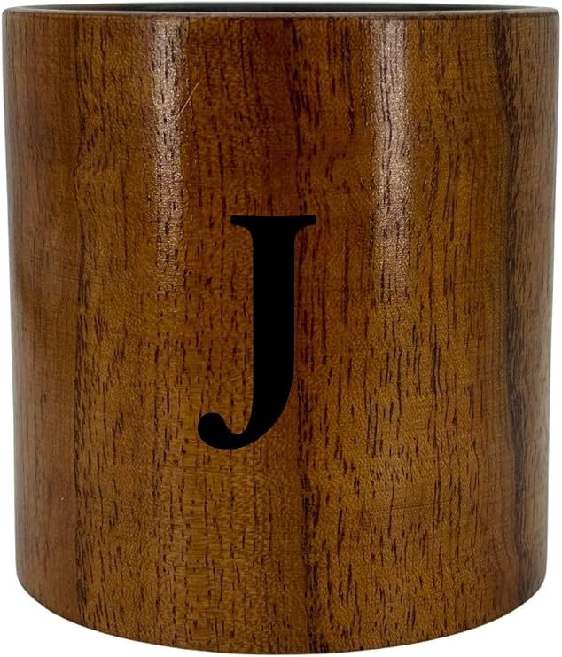 Onebttl Charred Wooden Bourbon Drinking Glass Personalized, Bourbon Gifts for Men - Wooden Old Fashioned Glass, Great Whiskey Gifts for Men, Dad, or Brother - J