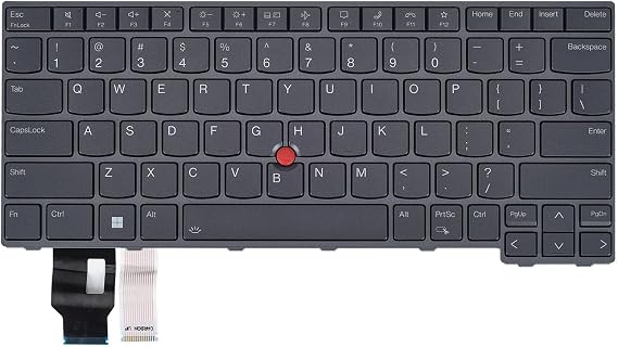Replacement Backlit Keyboard for Lenovo Thinkpad T14 Gen 3 Gen 4, Thinkpad L14 Gen 3 Gen 4 & Thinkpad P14s Gen 3 Gen 4 Series, Laptop Keyboard US Layout P/N:5N21D68345, Grey