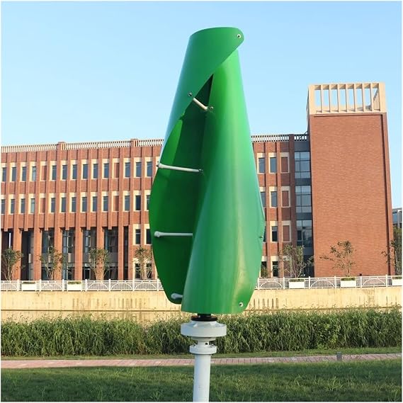 Wind Power Turbine Generator 10KW Wind Turbine Generator Vertical Turbine Alternative Free Energy Windmill 24V 48V 96V Hybrid Controller for Homeuse (Size : Green, Color : 12V)