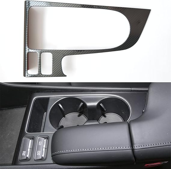 Carbon Fiber Style Center Console Panel Central Control Gear Frame Cover Fit for Hyundai Sonata 2024 2025 (Carbon Fiber Style)