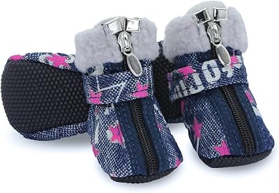 Benepaw Warm Dog Shoes Winter Comfortable Snow Pet Booties Rugged Anti-Slip Sole Puppy Paw Protector Hiking Boots OutdoorS - 1