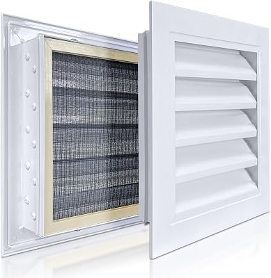 ForoGore 2 Pack 12 x 12 Gable Vent Aluminum Attic Vent with Screen Door Vents for Exterior Door Ventilation in House Shed Vent
