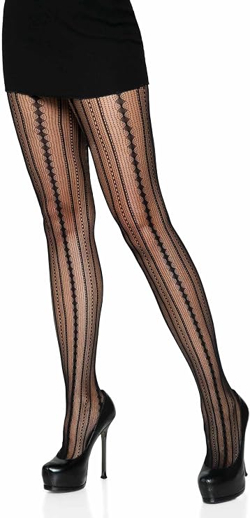 Leg Avenue Women's Pattern Tights, Breathable Stretchy Fit With No-pinch Waistband