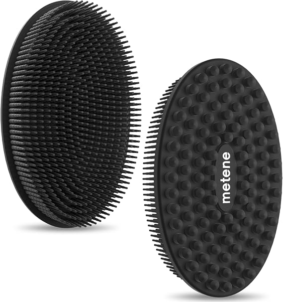 Metene 2 Pack Silicone Body Scrubber, Exfoliating Body Scrubber for Use in Shower,Lathers Well, Long Lasting, Soft Bath Skincare Routine.