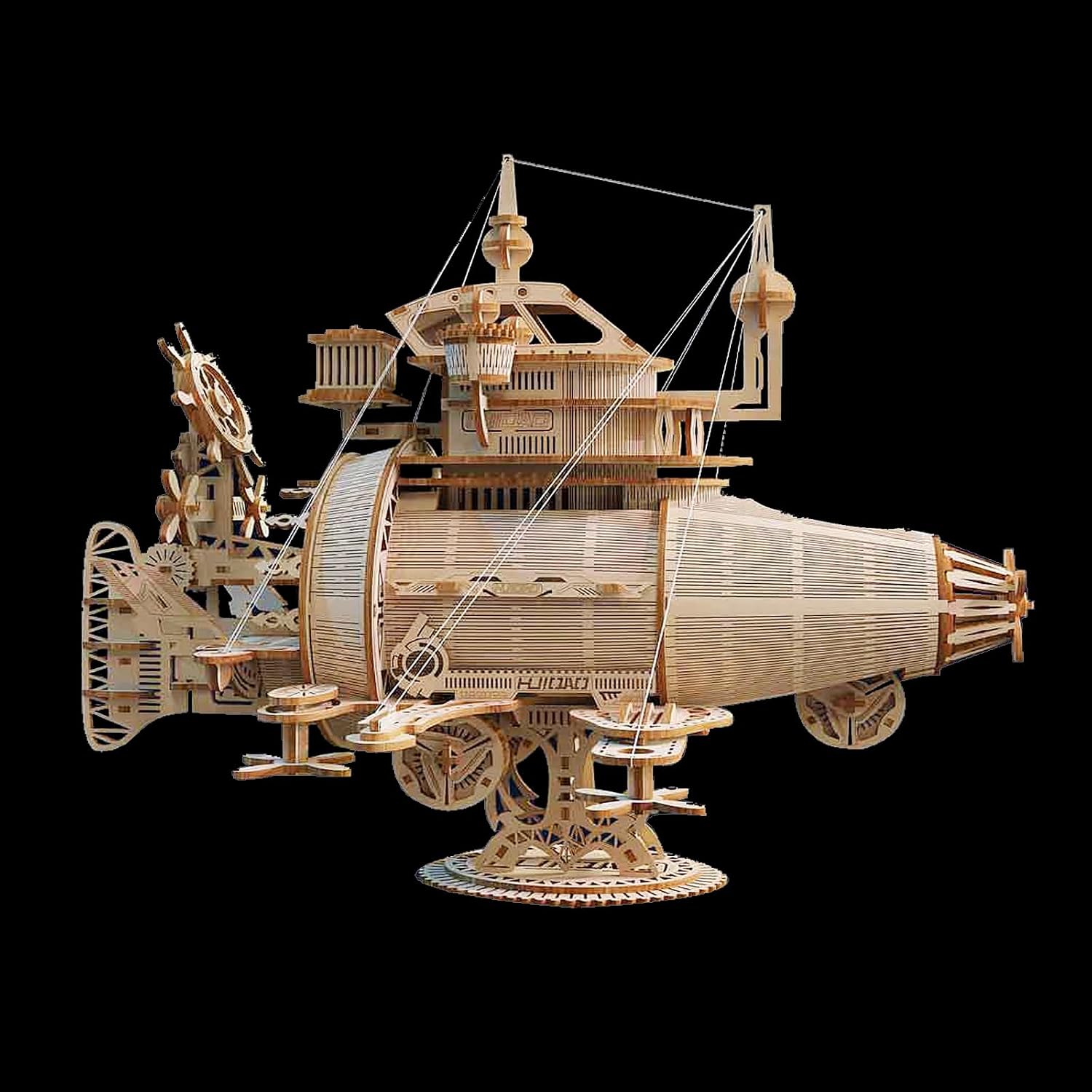 Mechanical 3D Wooden Puzzles Adult Spaceship, 3D Model Kit Wood for Adults for Building, DIY 3D Wooden Model Kits for Home DecorationDesktop OrnamentsGifts