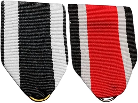 2pcs Iron Cross Medal Ribbon German Military Award DIY Accessory Woven Replacement Ribbon for Medals, Badges, and Collectibles