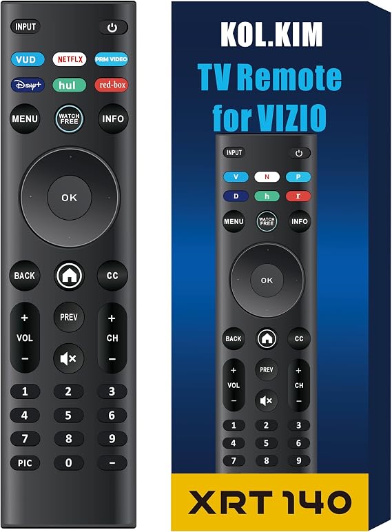 for Vizio XRT140 Universal Remote Control Replacement No Pairing Needed, Compatible for Vizio D/E/M/P/V/PX/OLED Series Smart TVs (4K UHD/HDR/LED/LCD) & XRT136/XRT260/XRT270