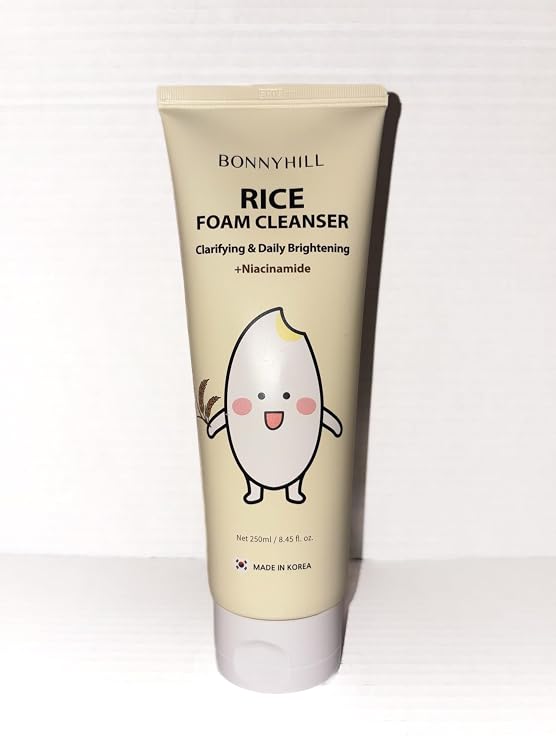 Bonny Hill Foam Cleanser, Clarifing And Daily Brightening With Rice Niacinamide And Collogen 8.45 Fl Oz Korean Barnd Skin Care
