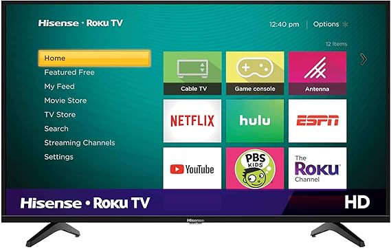 Hisense 32-Inch Class H4 Series LED Roku Smart TV with Alexa Compatibility (32H4F, 2020 Model)