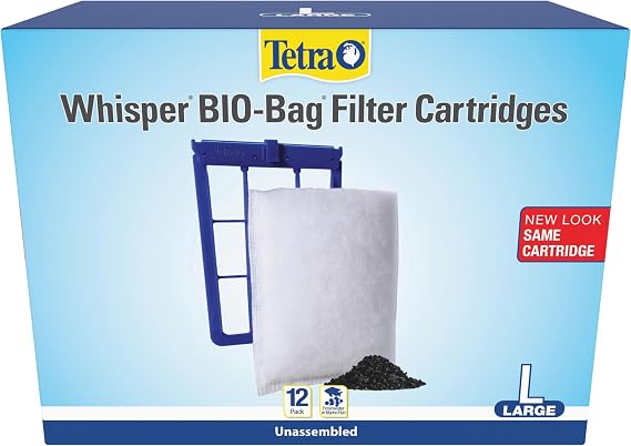 Tetra Whisper Bio-Bag Large Filter Cartridges for Aquariums, 12 Count
