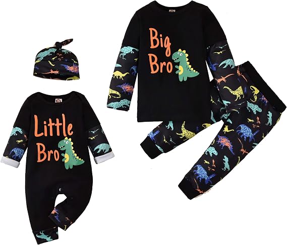 Aalizzwell Infant Baby Romper Jumpsuit Toddler Pants Set Brother Matching Outfits Boys Clothes
