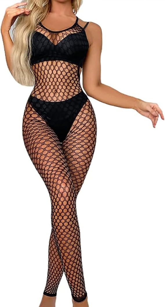 XIUSEMY Women Sexy Lingerie Full Body Bodysuits V Neck Nightwear