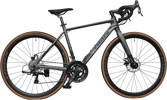 TRINX SKY 700C Road Bike, Cost-Performance, 18-Speed, Dual Control Lever, Lightweight, 700C, Aluminum Frame, 1.5 inch 38 mm Deep Rim Wheels, Front and Rear Mounted Mechanical Disc