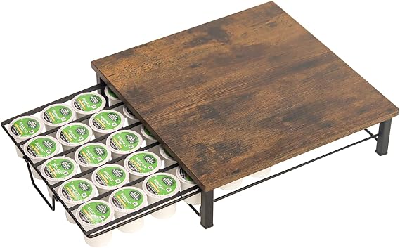 K Cup Holder Organizer, Coffee Pod Drawer Holder Capsule Storage Organizer Single Layer Sliding Storage Drawer, 30 Large Capacity, Home Office Cafe Counter