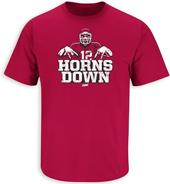 Smack Apparel Horns Down T-Shirt for College Fans (SM-5XL)