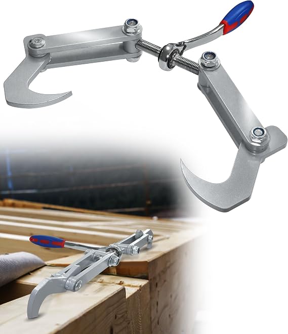 Ratcheting Beam Puller, Adjustable Wall Puller Framing Tool | Clamping Travel 4.53" Ratchet Length 10.83" For Clamping Pulling & Compressing Timber (Patent Has Been Registered)