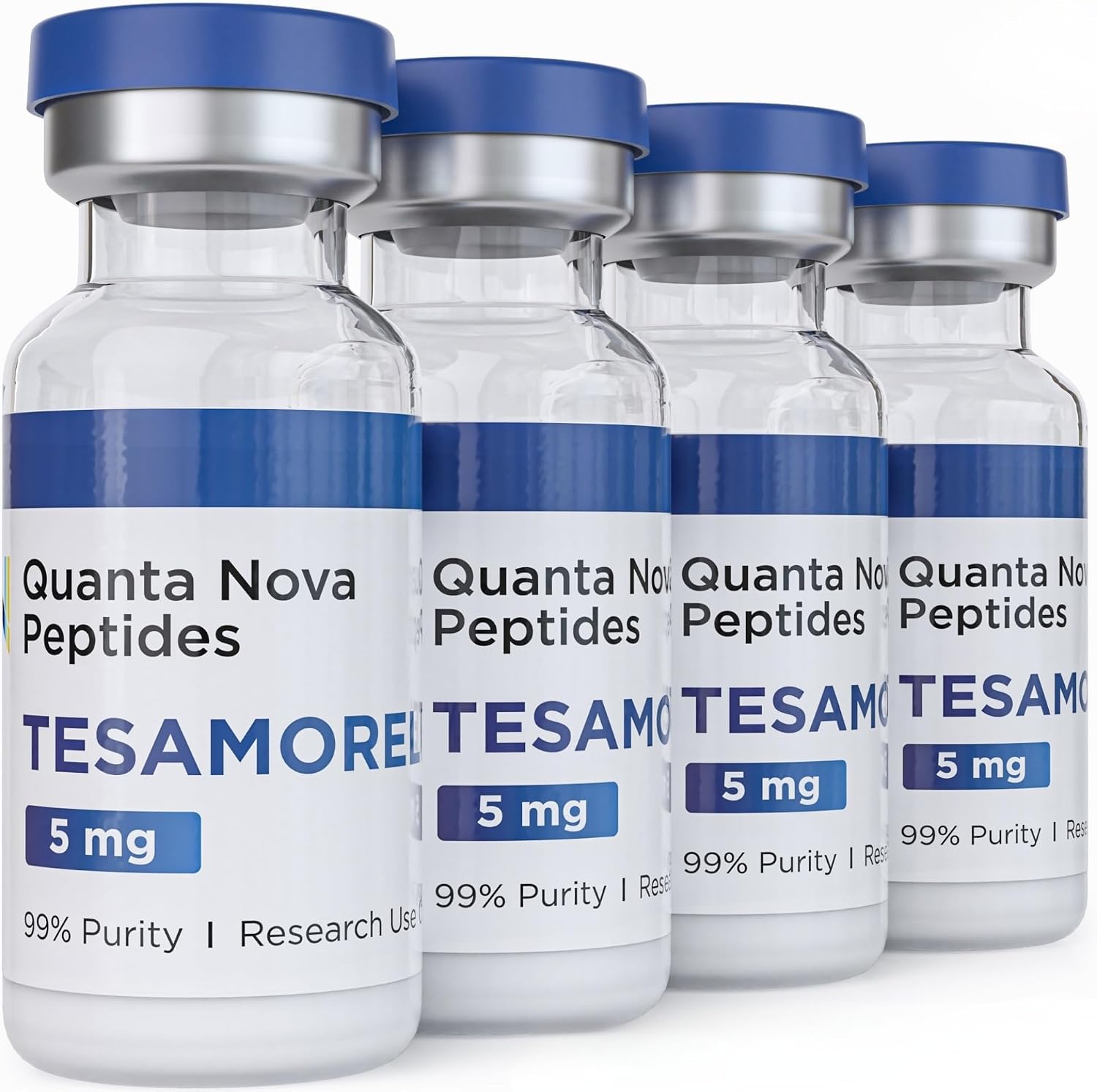 Quanta Nova Tesamorelin | 5mg | 4 Pack | Lyophilized Powder | ISO Certified Lab Tested for Purity & Endotoxins |Produced in USA