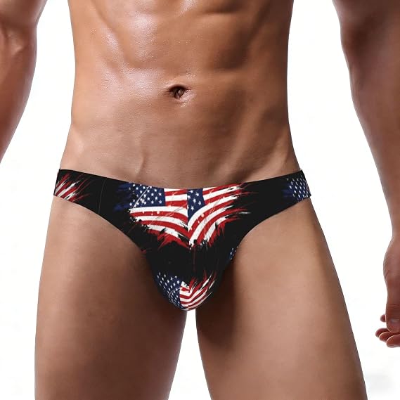 Men's Bikini Briefs With Supportive Pouch Low Rise Soft Breathable Stretchy Seamless Workout