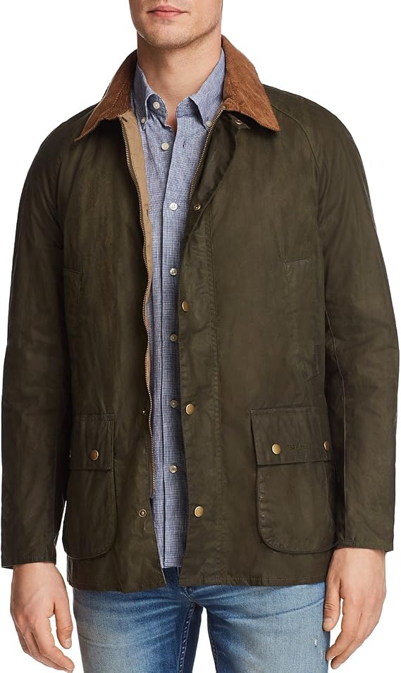Barbour Lightweight Ashby Wax Jacket (Olive, M)