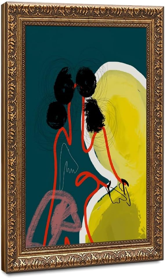 Abstract Figures Wall Art - Contemporary Expressionist Line Print