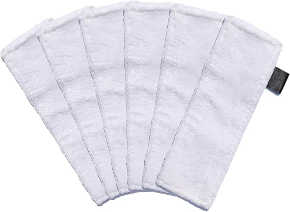 Replacement Microfibre Cloth Cover Pads for Karcher EasyFix SC2, SC3, SC4, SC5 Steam Cleaner Accessories (Pack of 6)
