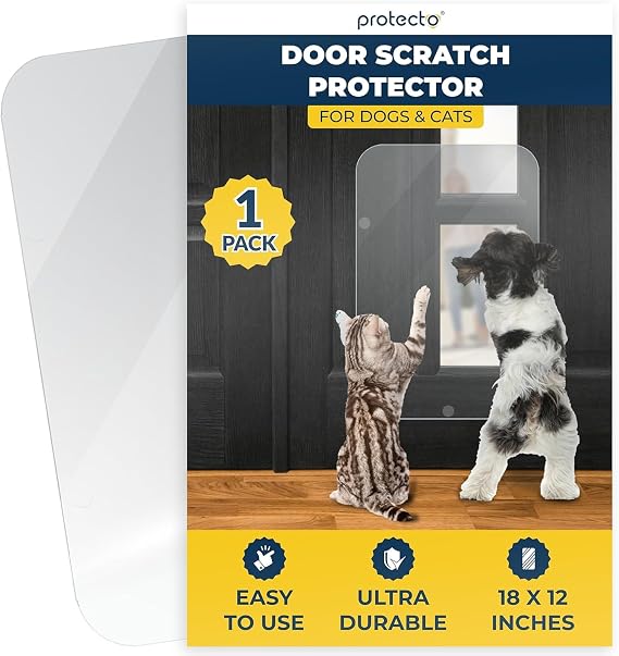 PROTECTO Door Protector from Dog Scratching, 18x12 - Door Scratch Guard