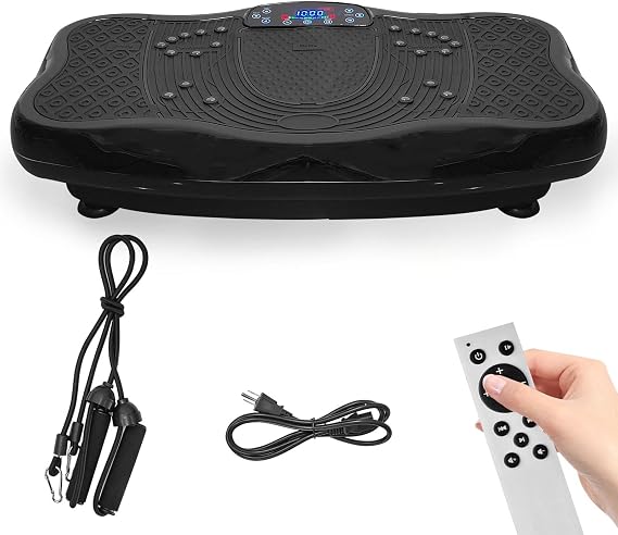 Vibration Plate Exercise Machine, Vibrating Lymphatic Drainage Shaking Full Body Shaker Workout Vibrate Stand , Shake Board Sport Gym for Weight Loss Fat Burner for Adult