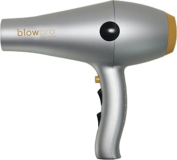 blowpro Gold Edition Dryer, Titanium Technology speeds up Drying Time, Non-Slip Grip, 3 Speed & Temp Settings, Removable Filter, 1875 Wattage,  with Concentrator!