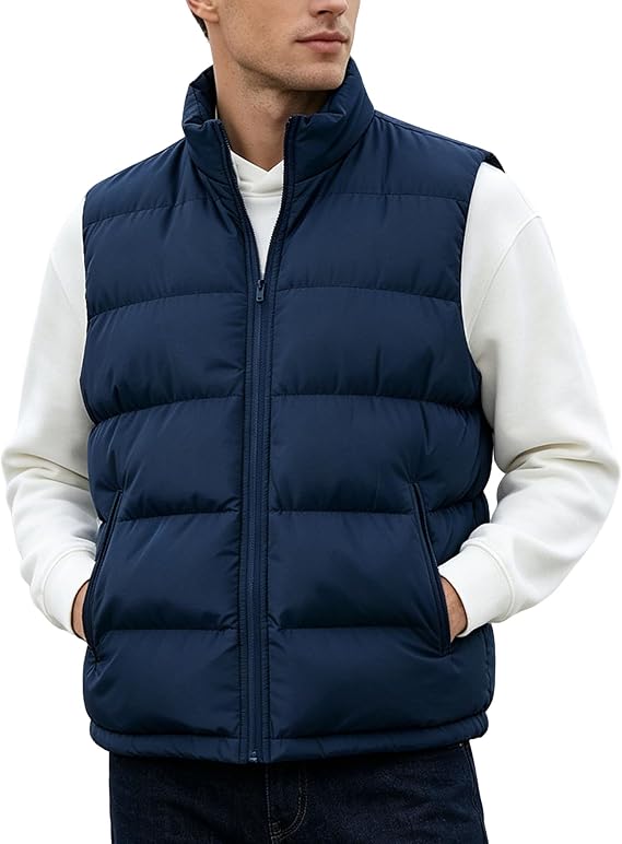 Men's Puffer Vest Lightweight Full Zip Jacket