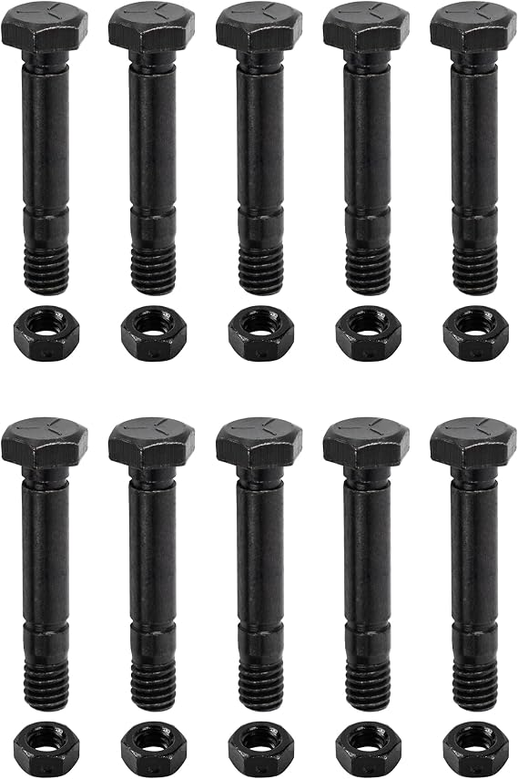 BlueStars 52100100 Snow Blower Shear Pins and Nuts - Compatible with Ariens