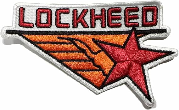 Lockheed Martin Nostalgic (RED Star) 1960s Logo Patch 3.5", Sew On, Officially Licensed