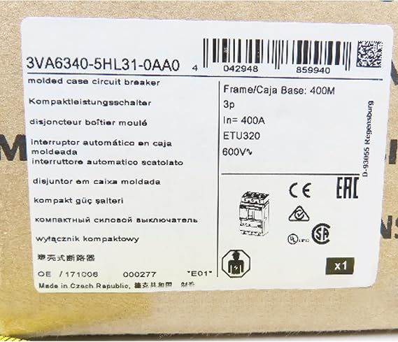3VA6340-5HL31-0AA0 3VA63405HL310AA0 Sealed in Box
