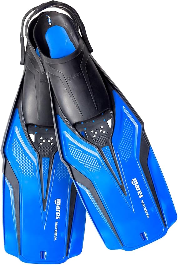 MARES Nateeva Snorkeling Fins | Open Heel Swimming Flippers for Adults & Juniors