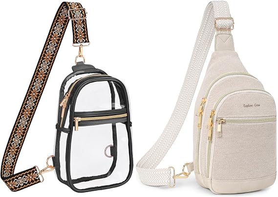 Clear Sling Bag and Canvas Sling Bag, Bundle Sales
