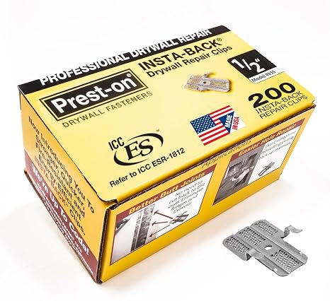 Prest-On 4055 1/2" Prest-on Insta-back Wall Frog Drywall Fastener 200 Pack
