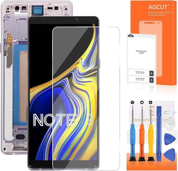 INCELL for Samsung Galaxy Note 9 Screen Replacement for Samsung Note 9 LCD Display SM-N9600 SM-N960F SM-N960U Screen Replacement Digitizer Touch Assembly Purple with Frame