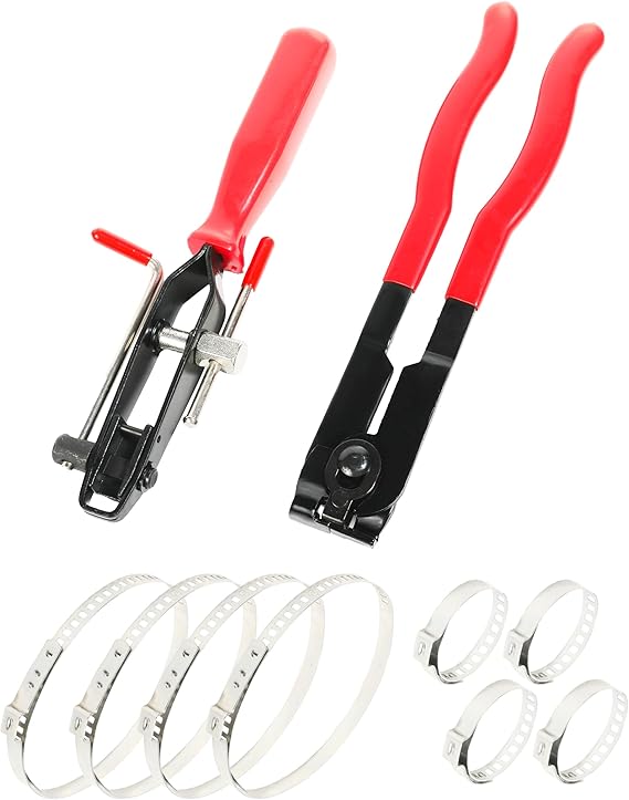 RACOONA CV Boot Clamp Tool Kit, Car Accessories, Automotive Hose Axle Plier with 8pcs CV Boot Clamps