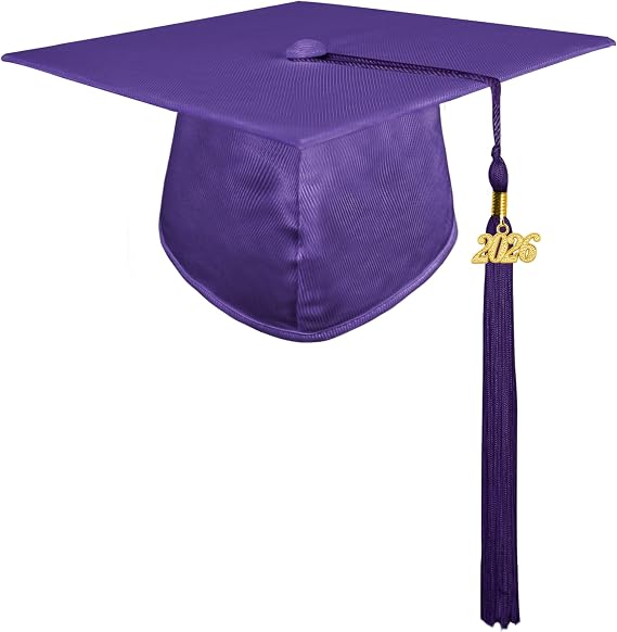 GraduationMall Shiny Adult Graduation Cap with 2026 Tassel for High School and Bachelor