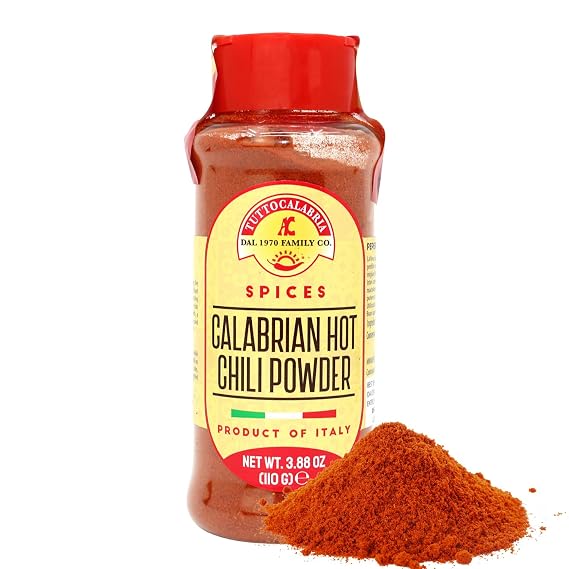 TUTTOCALABRIA Calabrian Hot Chili Powder, Hot Shaker, 3.88 oz (110 g)