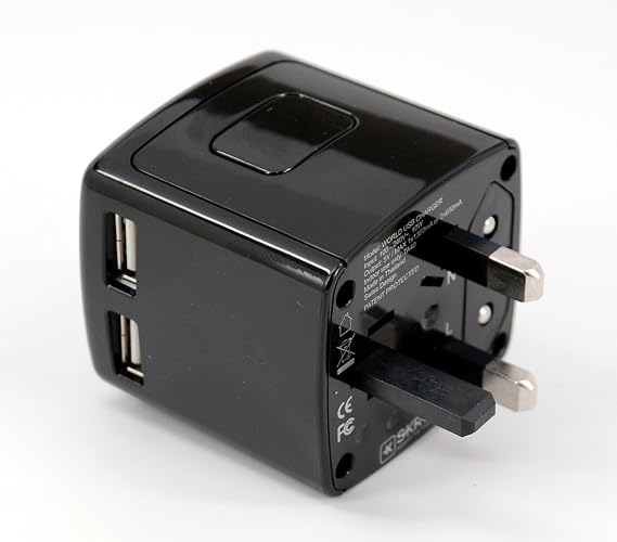 Skross World Travel Dual USB Charger - Black 1.302301