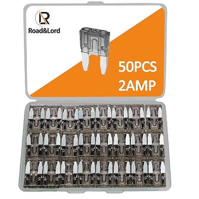 50Pcs 2A Mini Blade Fuses, 2A MiniFuse, ATM APM Blade Fuse, Fusibles Automotive Car MiniFuses Assortment, Mini Boat fuses, ATM APM Kit for CarRVTruckMotorcycle