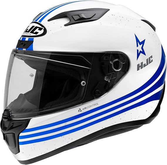 HJC i10 PLUS Star Natural Motorcycle Helmet, DOT Approved (MC2, -Large)