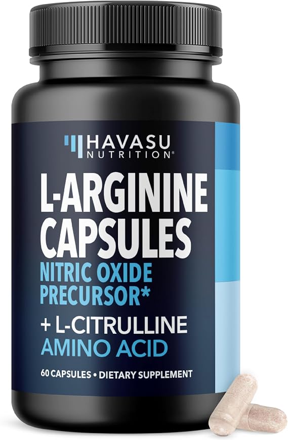 L-Arginine and L-Citrulline for Men, Nitric Oxide Support, 30 Servings